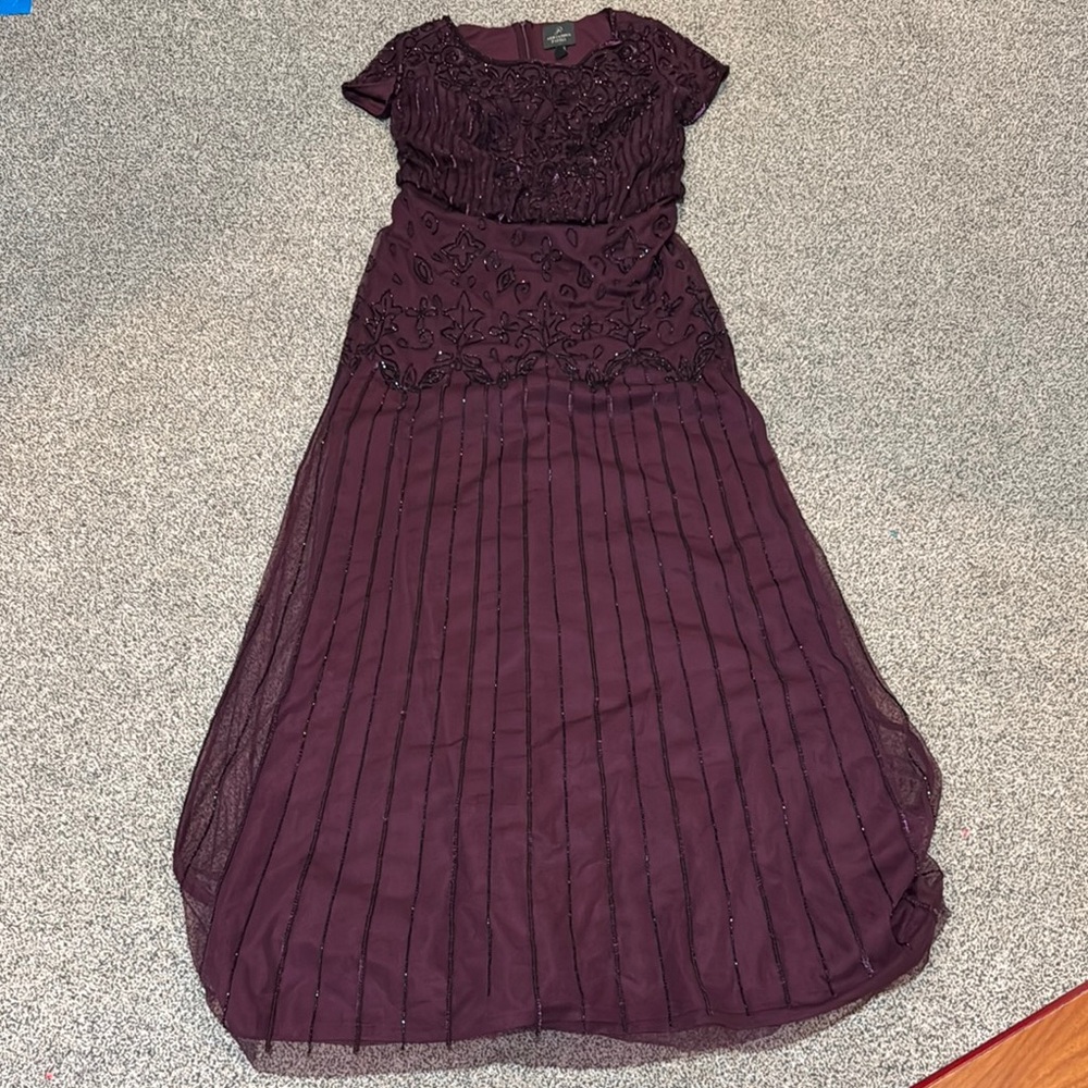 Elegant Purple Beaded Gown